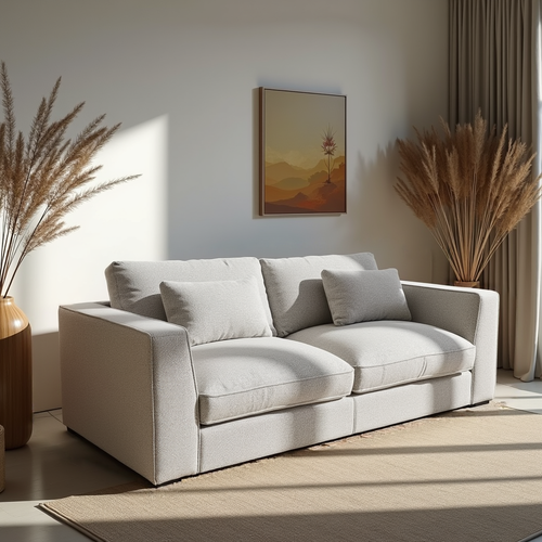 Justine 2 Seater In Salt & pepper