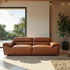 Phillipe 3 Seater Sofa In Tan Leather