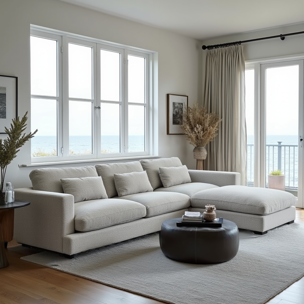 Montego Cloud Soft Corner Right Chaise In Salt & Pepper