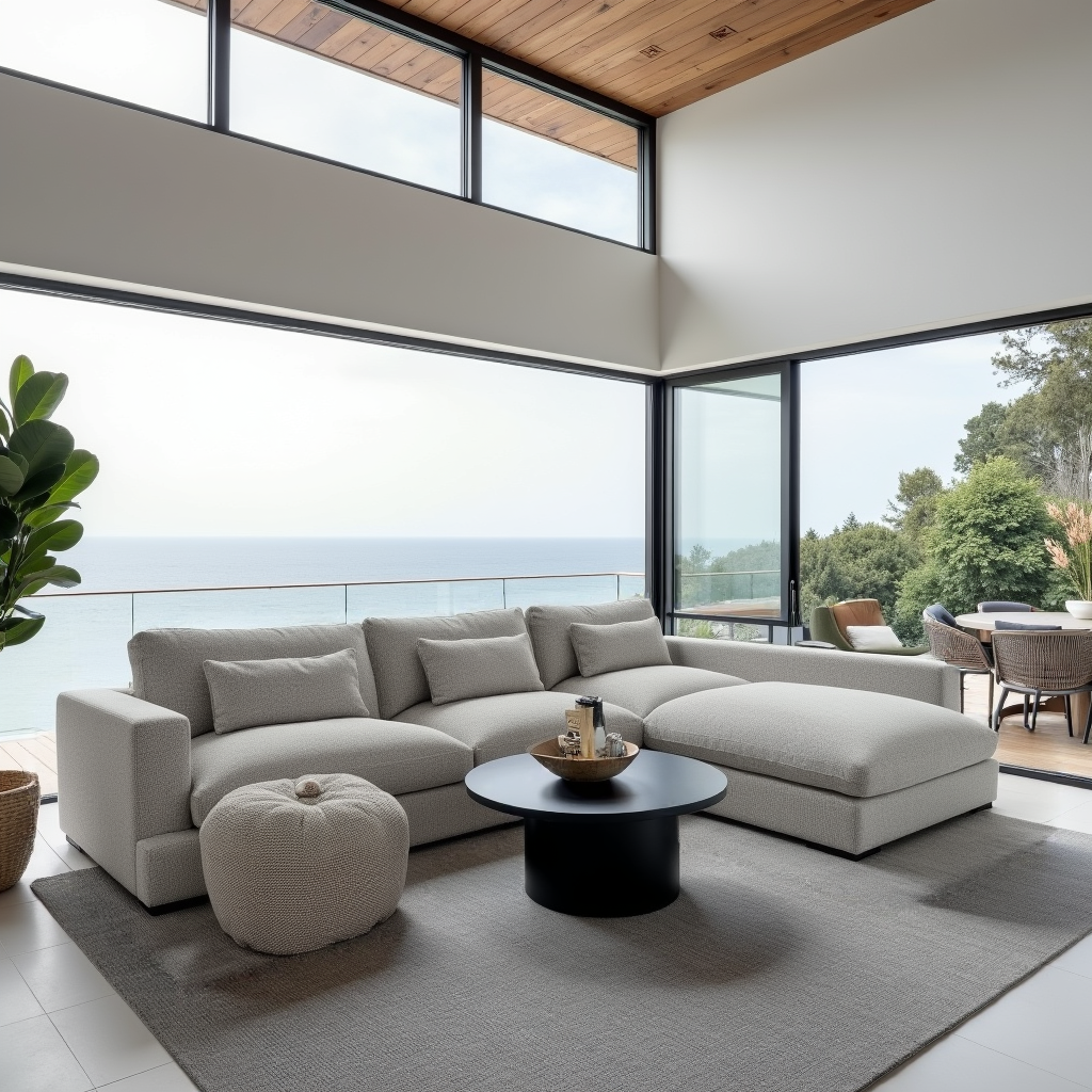 Montego Cloud Soft Corner Right Chaise In Salt & Pepper