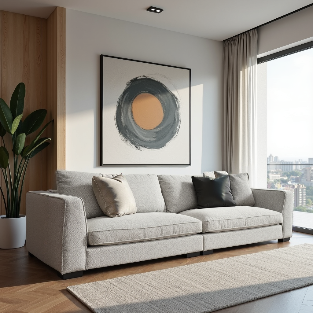 Justine 4 Seater In Salt & Pepper