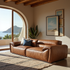 Phillipe 3 Seater Sofa In Tan Leather