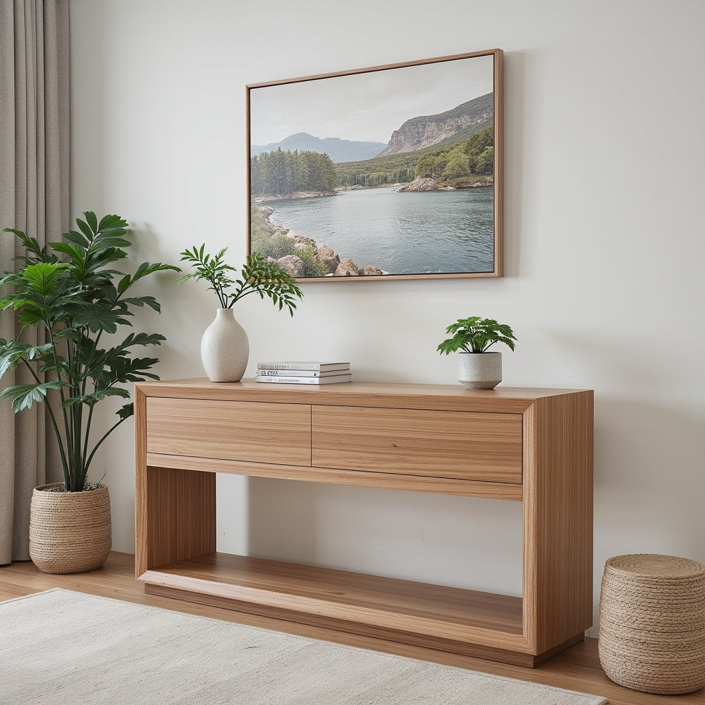 Sussex Hall Table In Australian Blackbutt Timber