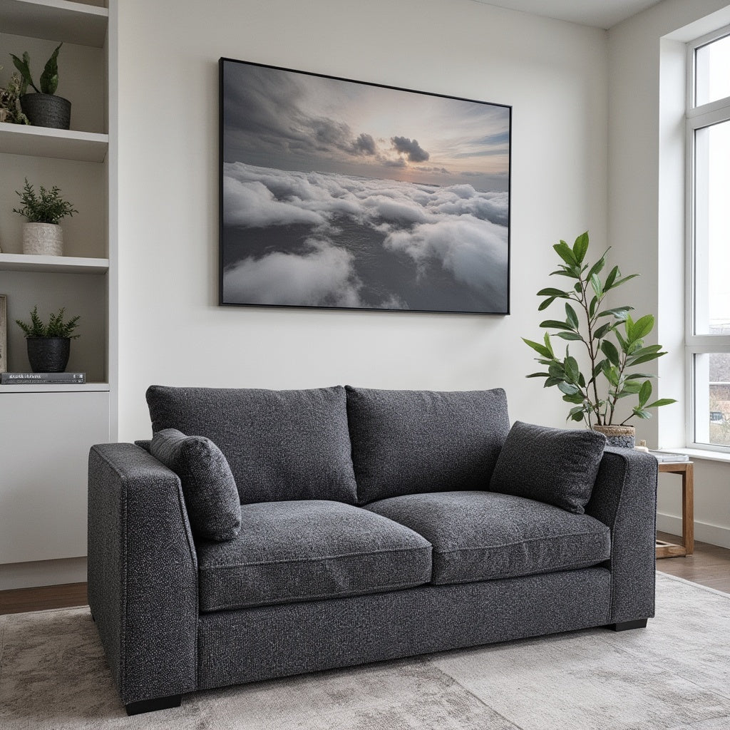 Justine 2 Seater In Charcoal