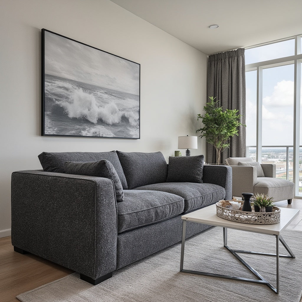 Justine 2 Seater In Charcoal