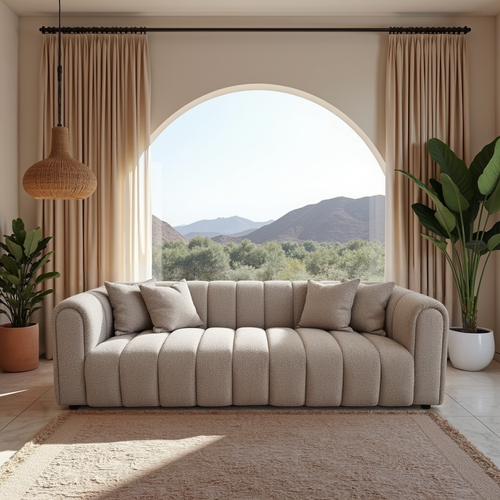 Estella 3 Seater Sofa In Sandy Beach