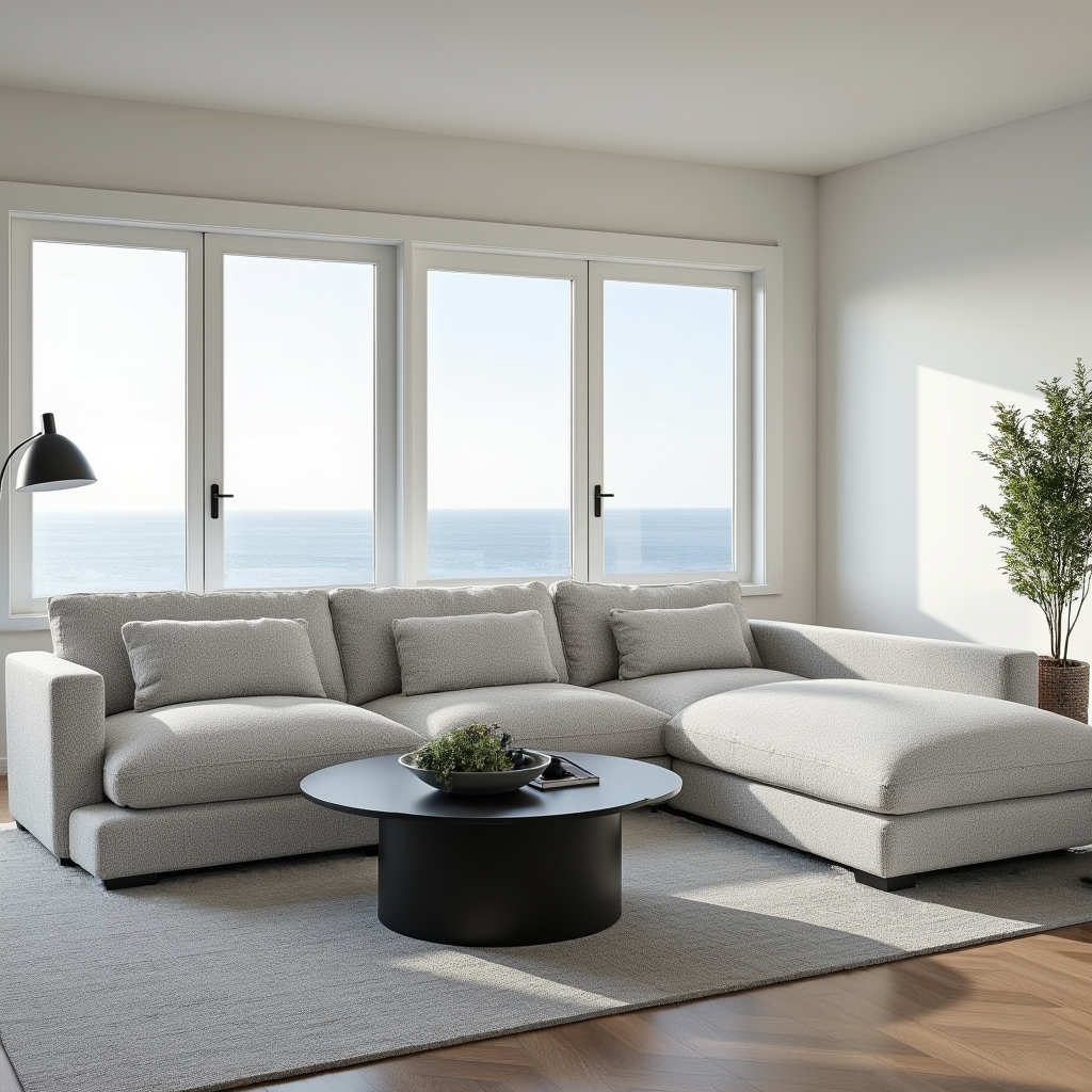 Montego Cloud Soft Corner Right Chaise In Salt & Pepper