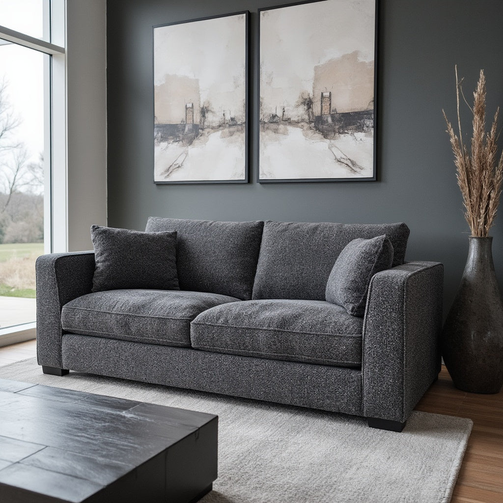 Justine 2 Seater In Charcoal