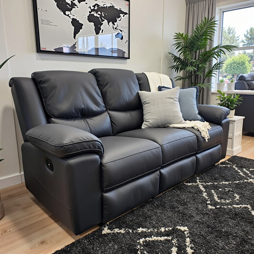 Rawson 3 Seater Recliner In Black