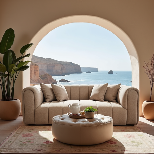 Estella 3 Seater Sofa In Sandy Beach