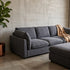 Savannah Cloud Soft Oversized 4 Seater With Ottoman In Charcoal