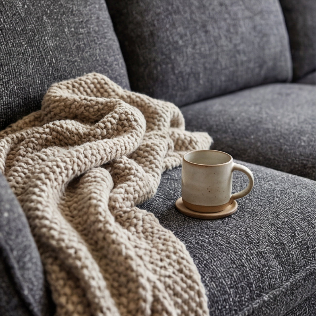 Savannah Cloud Soft Oversized 4 Seater With Ottoman In Charcoal