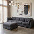 Savannah Cloud Soft Oversized 4 Seater With Ottoman In Charcoal