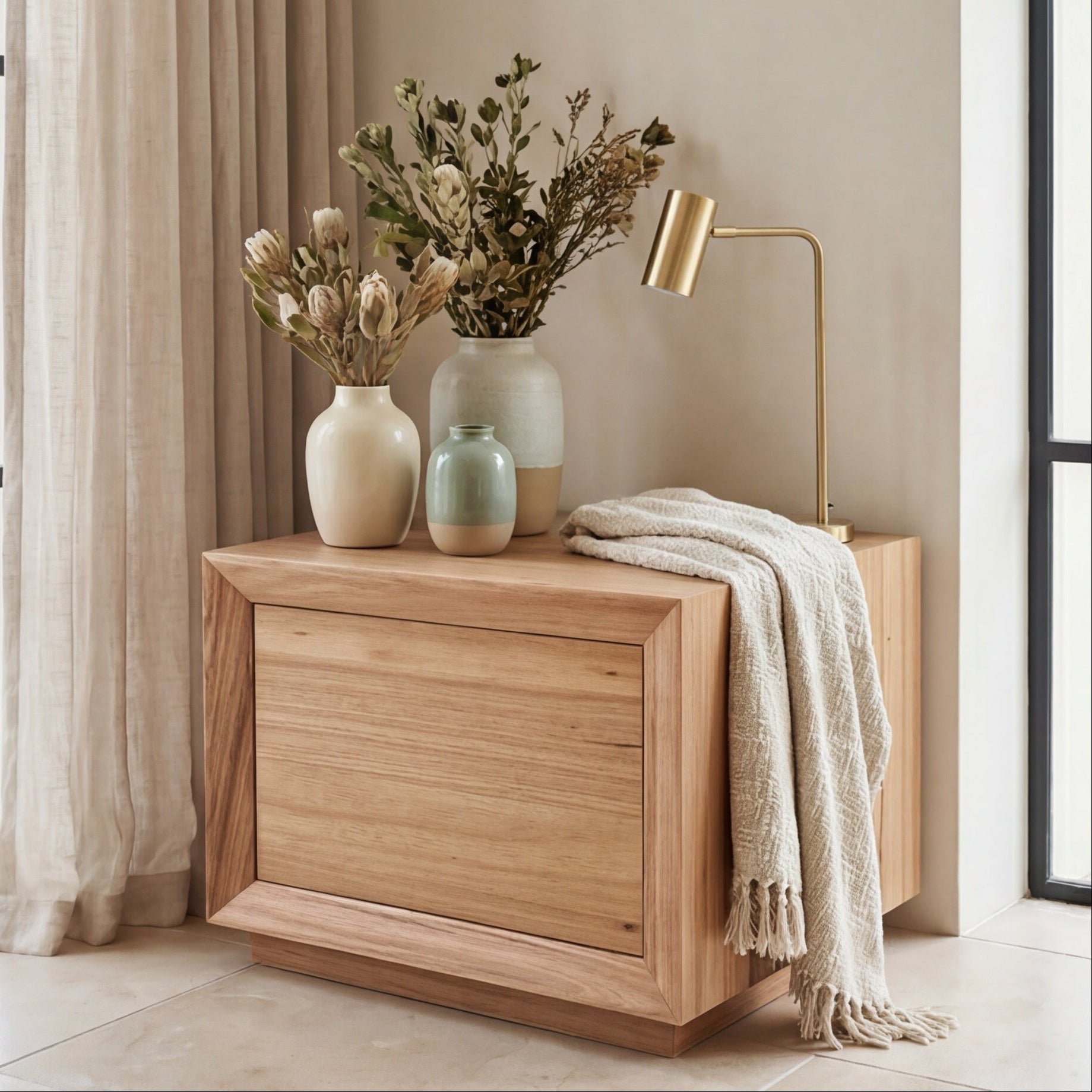 Sussex Lamp Table In Australian Blackbutt Timber