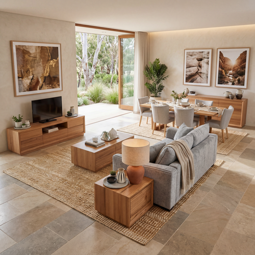 Sussex 11 Piece Living Package In Australian Blackbutt