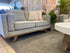 Talia 2 seater sofa with timber plynth
