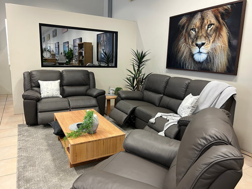 Michigan 3+2 Graphite Leather