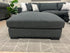 Quintin ottoman in charcoal