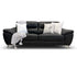New York 3 Seater In Black Leather