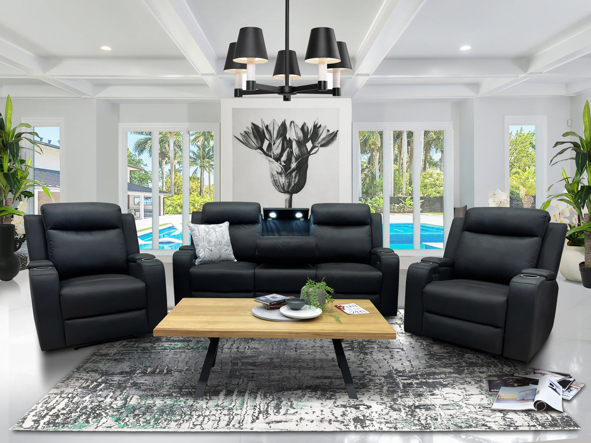 Cleo single electric recliner with dual electric recliners