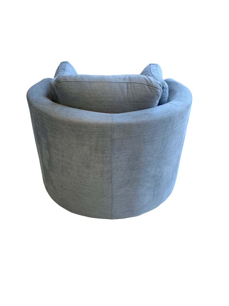 Cozy Cuddle Swivel Chair In Rustic Blue - LOUNGE