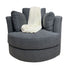 Cozy Cuddle Swivel Chair In Storm Grey - LOUNGE
