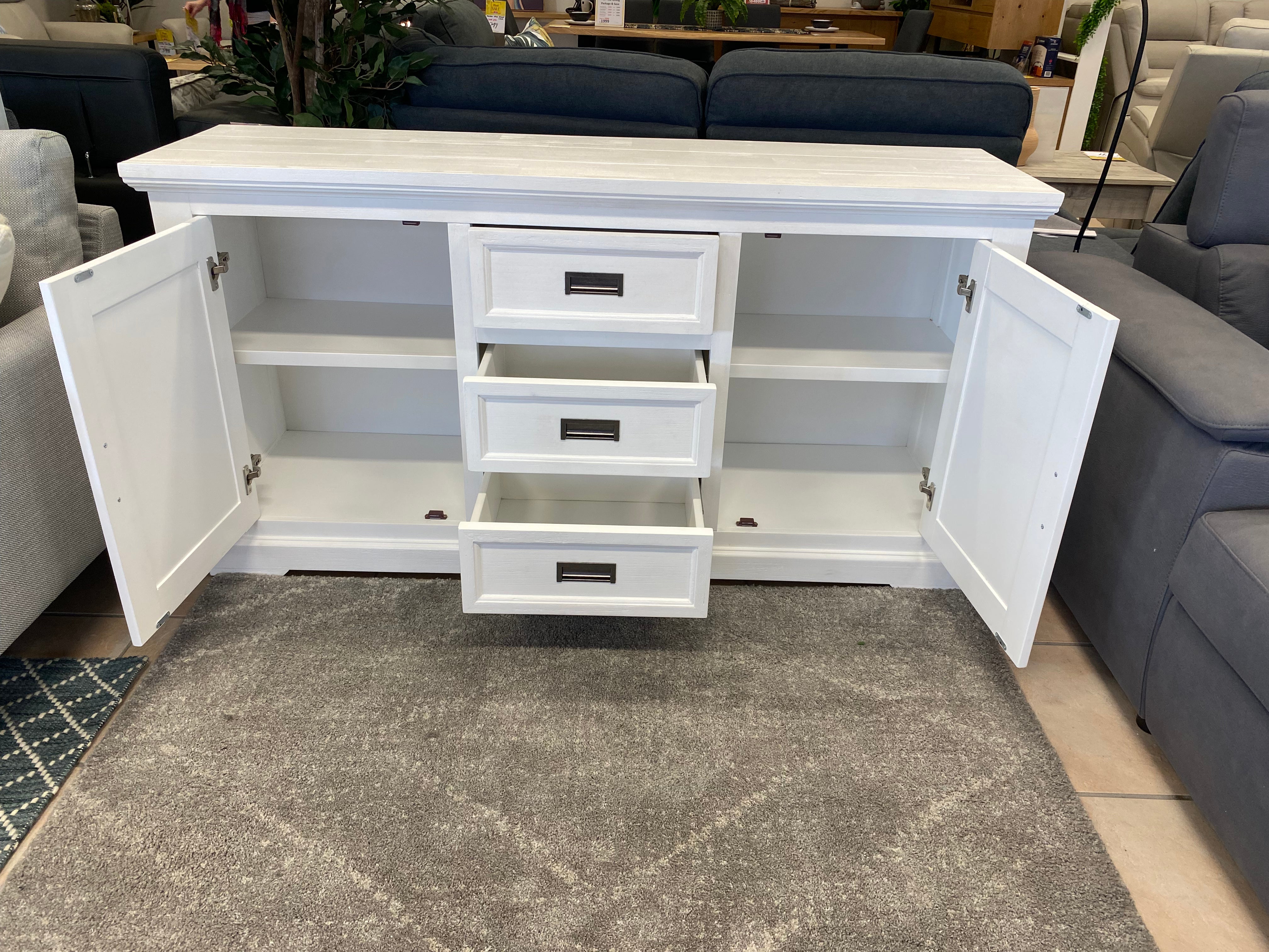 Eastport Buffet In all over white finish