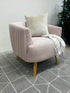 Hugo accent chair in dusty pink