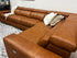 Monaco modular with 3 electric recliners in tan leather