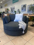 Large Cozy Cuddle Chair with 360' Rotation In Storm Grey