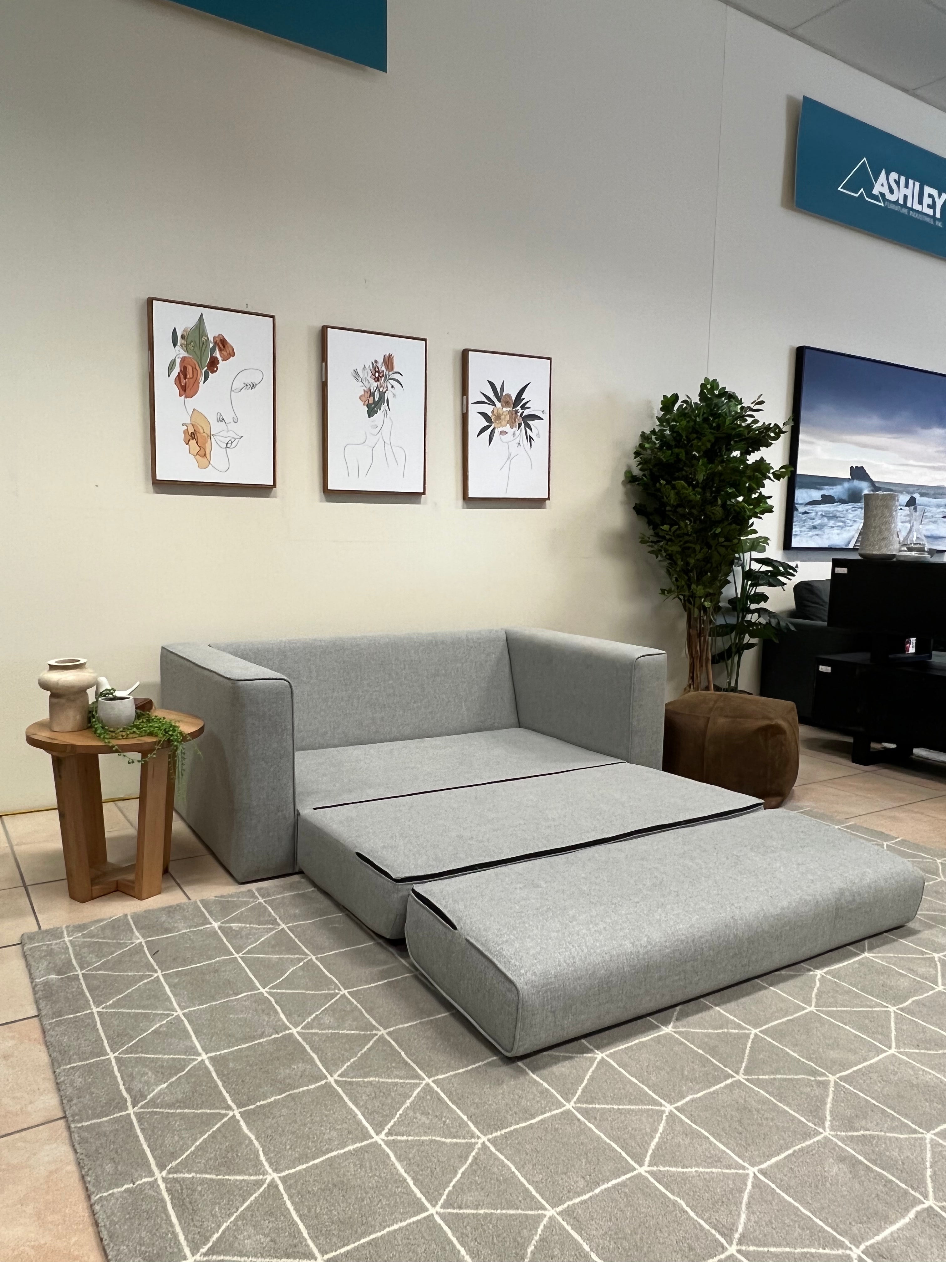 Dreamer large sofa bed in silver Our Furniture Warehouse