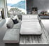 Kelsey Sofabed With Left Chaise & Ottoman In Light Grey