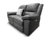Michigan 2 seater with 2 electric recliners in graphite leather