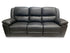 Michigan 3 seater with electric recliners in black leather