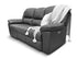 Michigan 3 seater with electric recliners in graphite leather