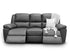 Michigan 3 seater with electric recliners in graphite leather
