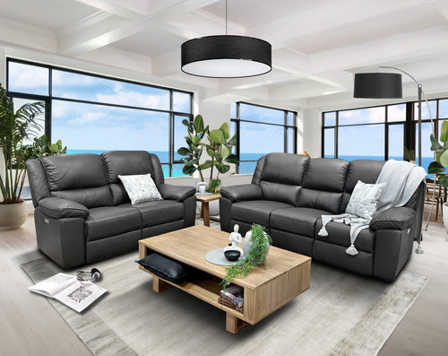 Michigan 3+2 Graphite Leather