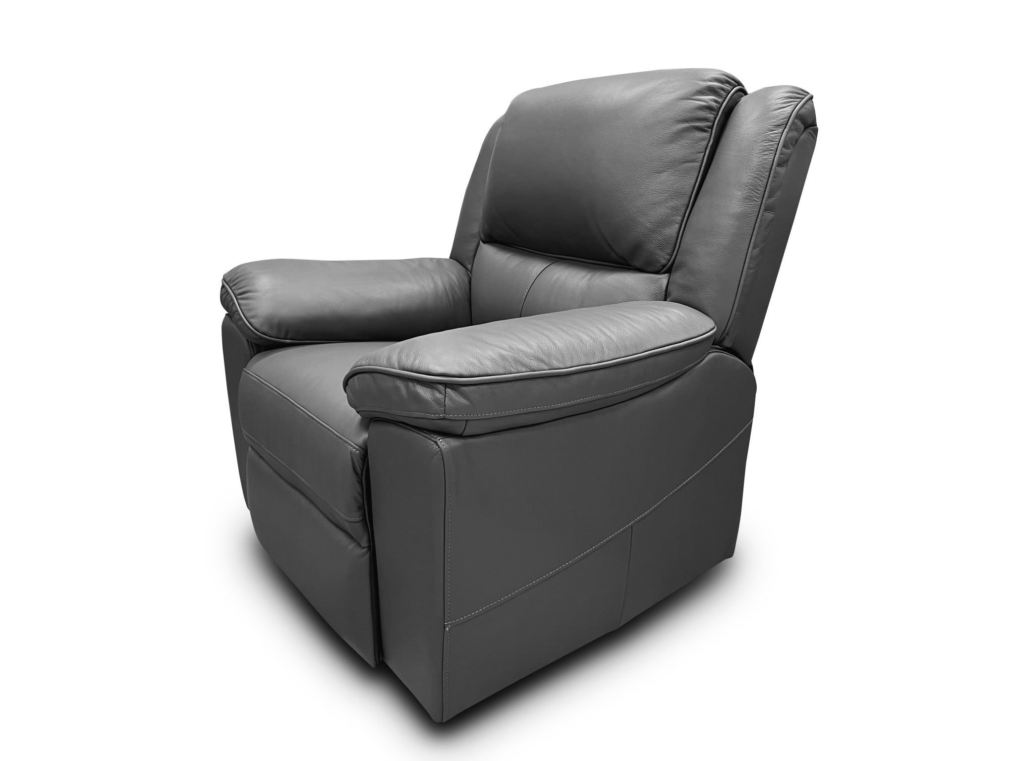 Michigan electric recliner in graphite leather