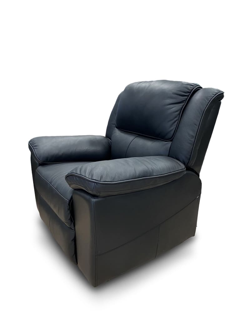 Michigan recliner in premium thick black leather