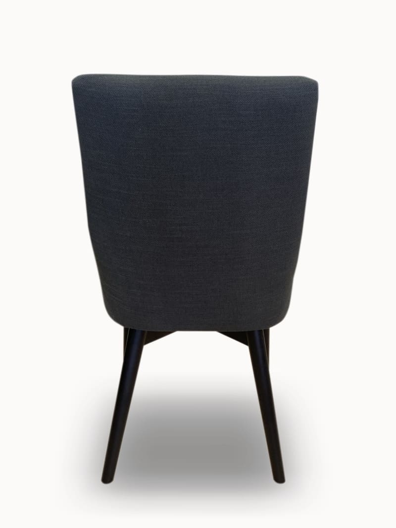Milano dining chair in charcoal with black leg