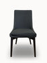 Milano dining chair in charcoal with black leg