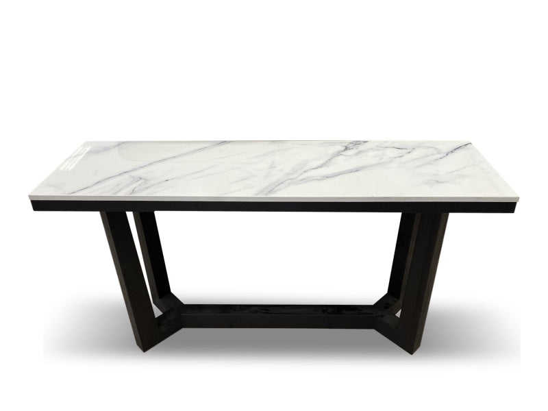 Mintaro Marble and Oak Hall Table