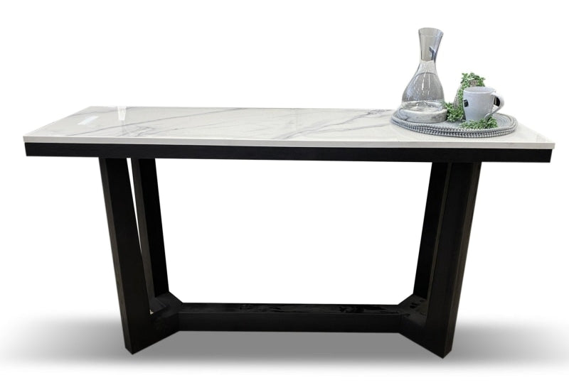 Mintaro Marble and Oak Hall Table