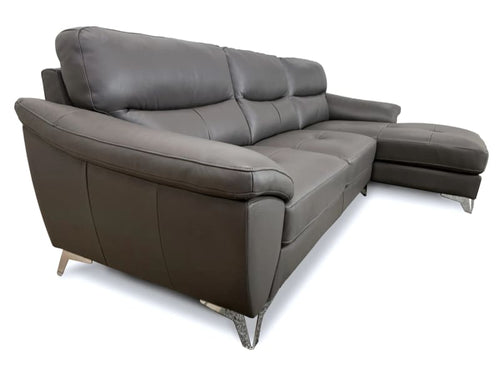 New York Leather Right Side Chaise - LOUNGE