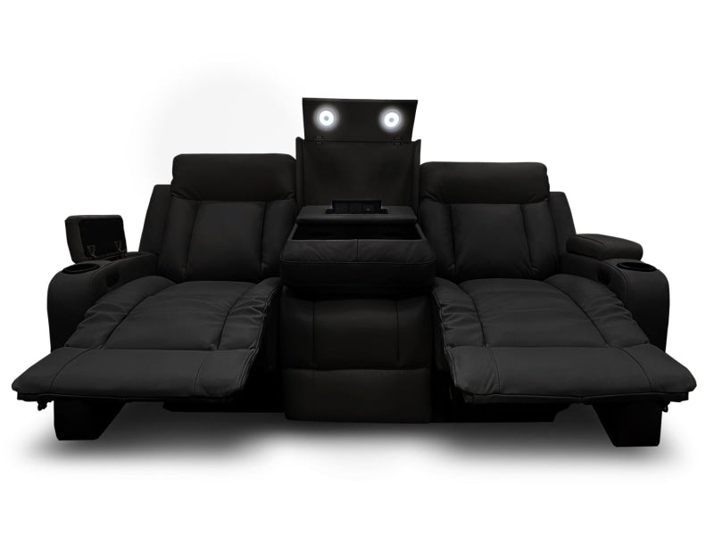 Nexus 3+1+1 Sofa Package In Black Leather