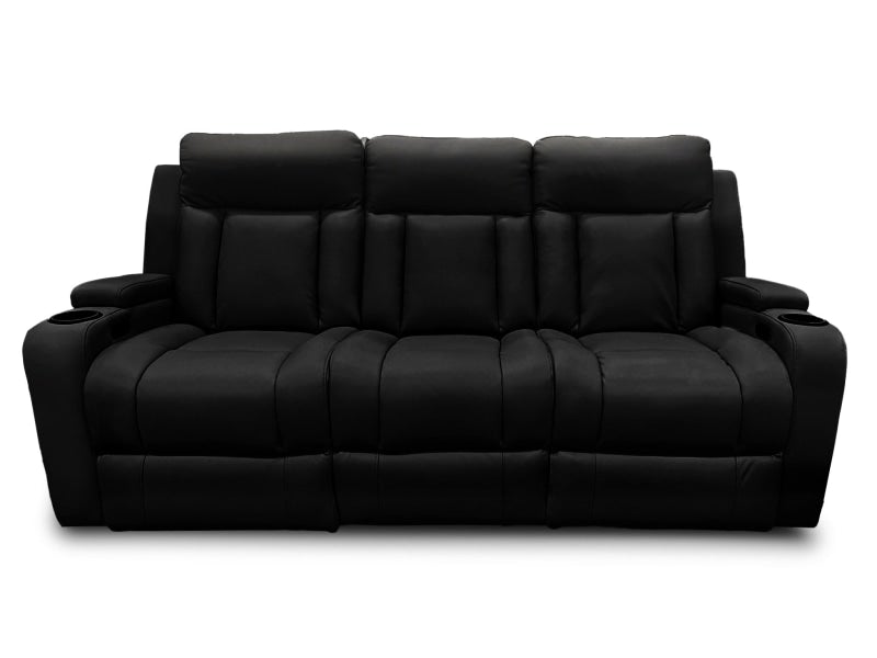 Nexus 3+2+1 Sofa Package In Black Leather