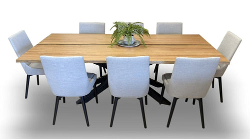 Republic 9 Piece Dining Package With 210cm Table In Victorian Ash