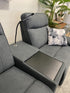 Robinson Triple Electric Recliner Suite In Charcoal