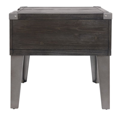 Todoe end table in dark grey finish - OCCASIONAL