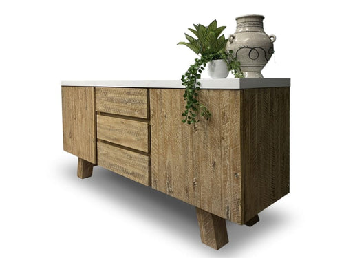 Toledo Concrete and Brushed Acacia Buffet